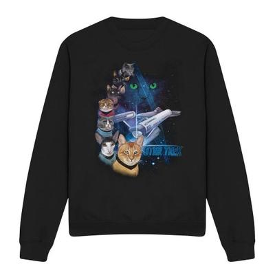 STAR TREK Unisex Adult Feline Galaxy Sweatshirt