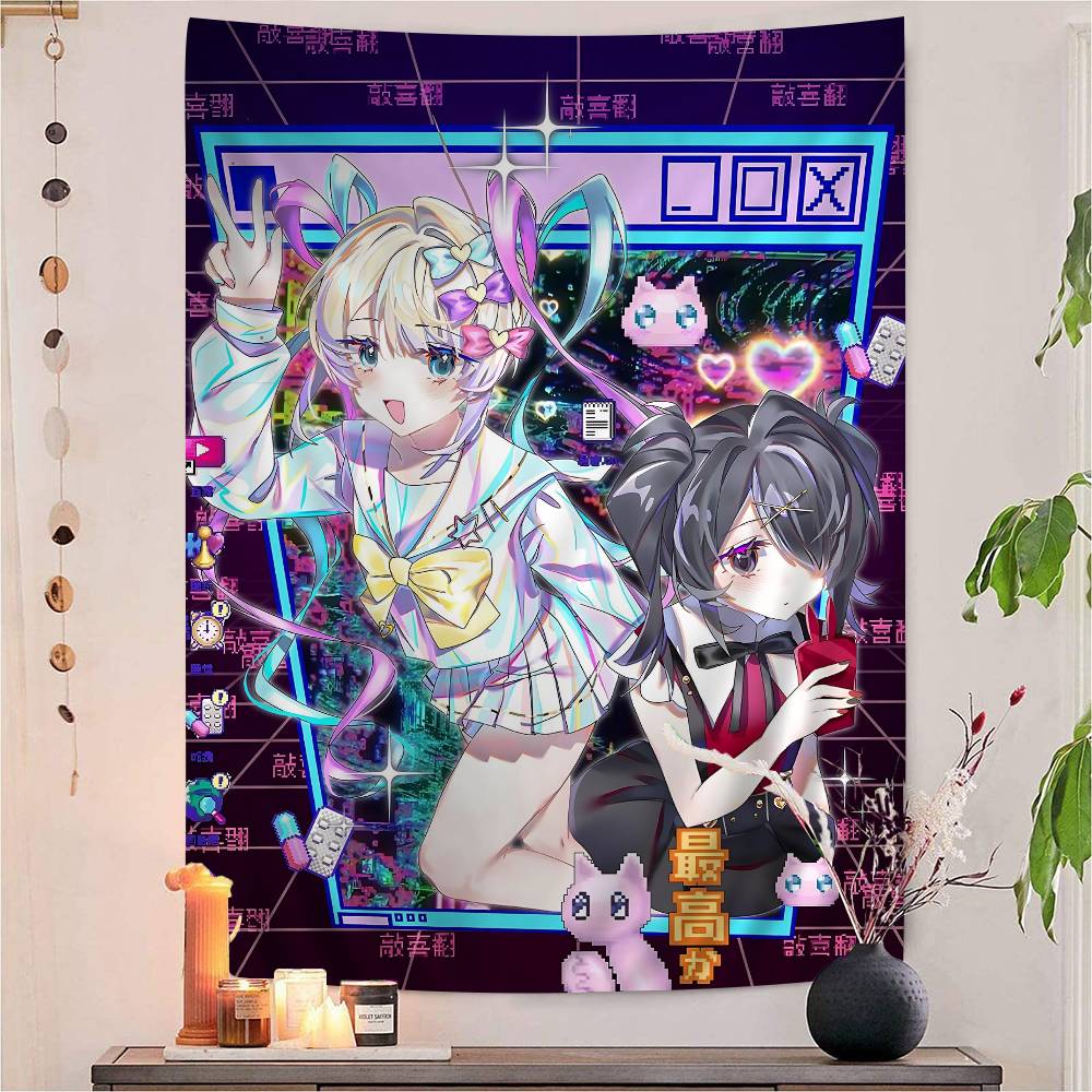 

Game NNeedy Girl OOverdose Hanging Bohemian Tapestry Hanging Tarot Hippie Wall Rugs Dorm Wall Hanging Home Decor 74x94cm(29x37in)