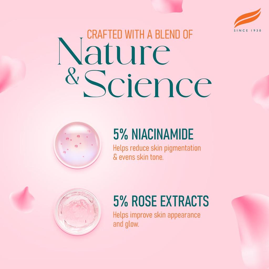 Himalaya Rosen Gesichtsserum 30ml Mit Hyaluronsäure & Niacinamid Für Strahlende Hydratisierte Haut