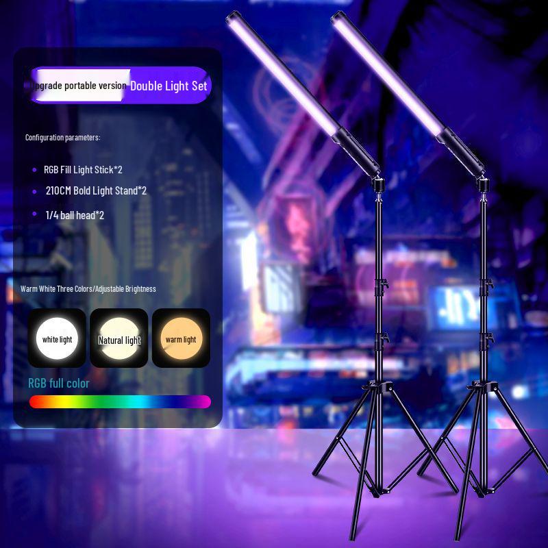 Portable RGB LED Handheld Fill Light Bar for Professional Photography and Nighttime Outdoor Scenes