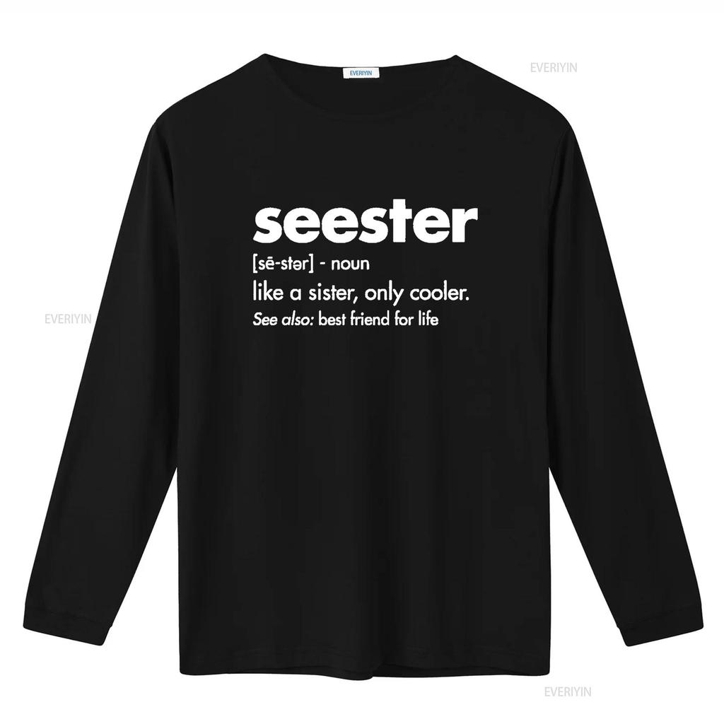 Seester Definition Mom Sister Friend Womens T Shirt Black vintage Washed Stylish fashion Top For Everyday Wear streetwear Soft