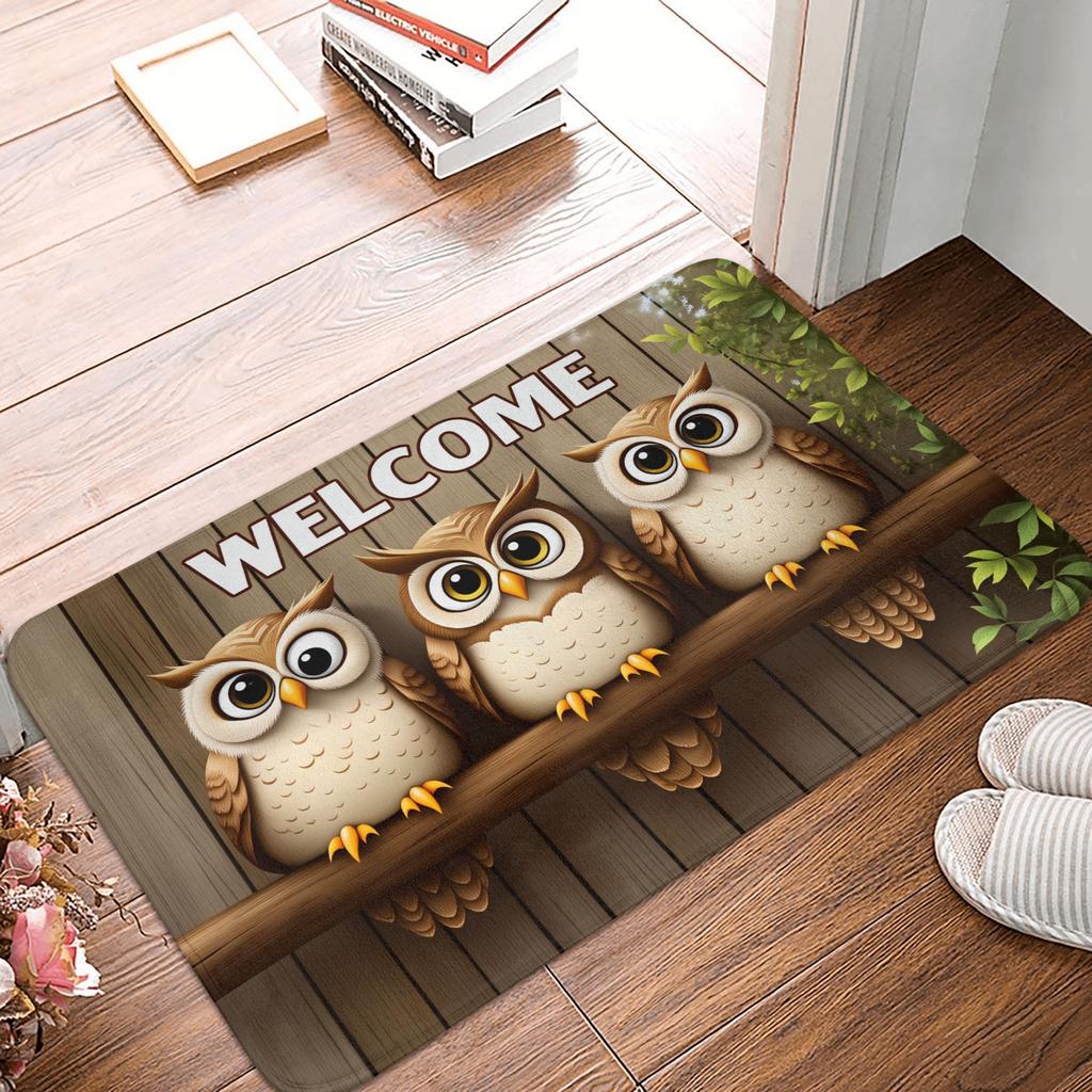 Cute Peacock Pattern Modern Style Front Floor Door Entrance Mats Outdoor Bath Kitchen Doormat Bedroom Carpet Rug