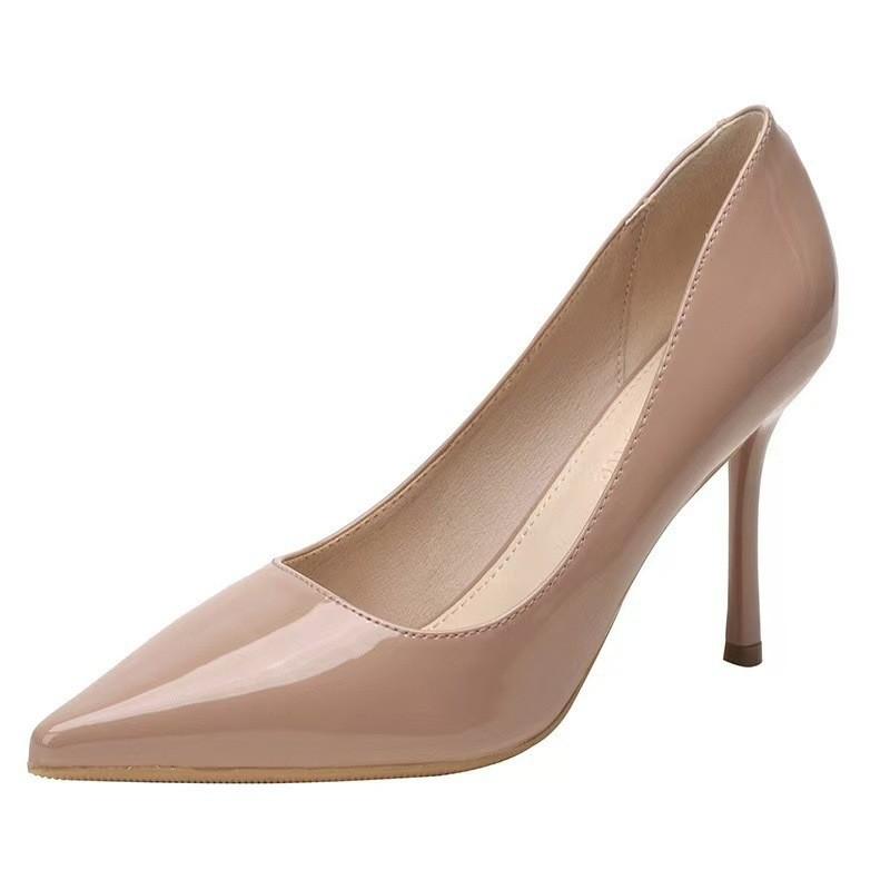Elegant Pu Leather Pointed Toe High Heels For Womens Office And Formal Events