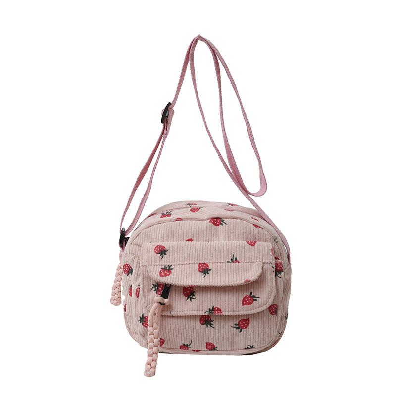 Fashion New Shoulder Messenger Bag Multi-colored Strawberry Hand Bag To Work Commuter Bag Shopping Bag