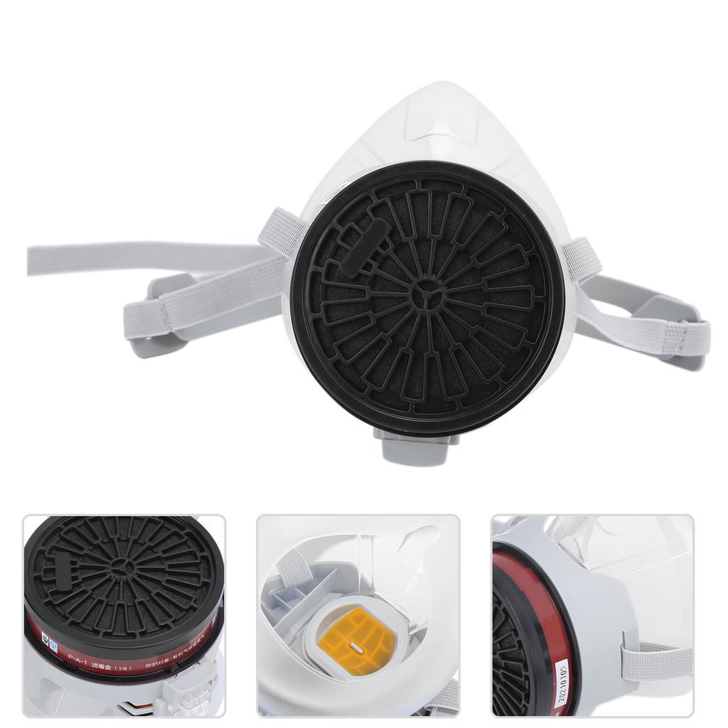 HalfFace Guard Gas Defense with No.3 Filter Box Silicone Portable for Personal Protection
