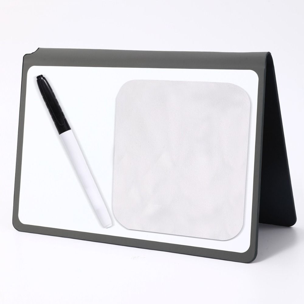 High Quality A5 Whiteboard Notebook Leather Reusable Erasable Memo Pad with Whiteboard Pen/Erasing Cloth Writing Board Students