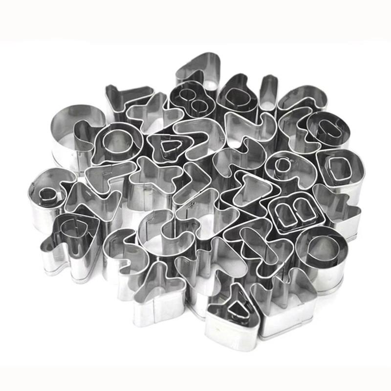 Stainless Steel Alphabet & Number Cookie Cutter Set
