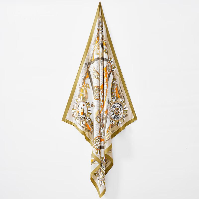 Wanshili 88cm Mulberry Silk Square Scarf