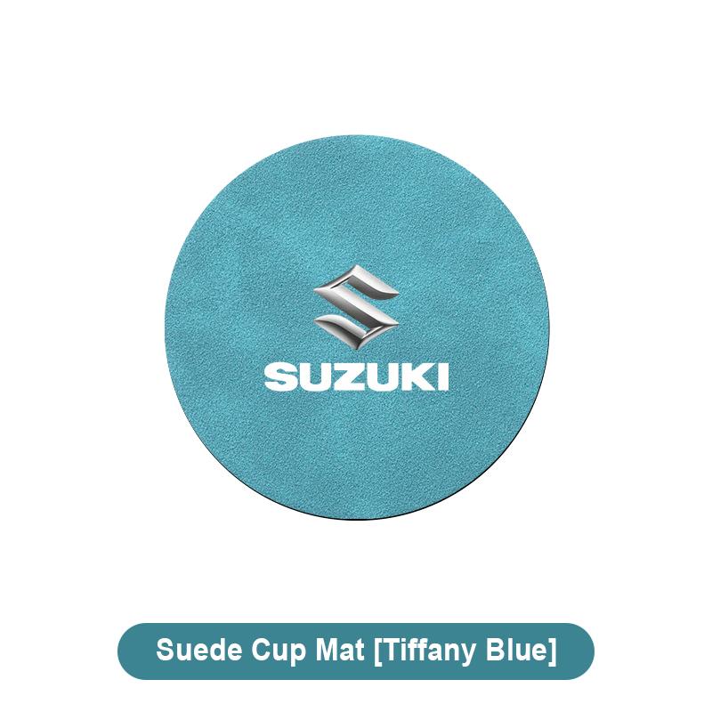 1pcs Suede Car Coaster Mat Water Cup Slots Non-Slip Pad for Suzuki Grand Swift Jimny Vitara Baleno SX4 XL-7 GW250 Accessories