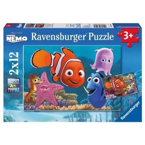 Puzzle Enfant - RAVENSBURGER - Le Monde de Nemo - 2 Puzzles de 12 Pièces - À partir de 3 ans - Intérieur