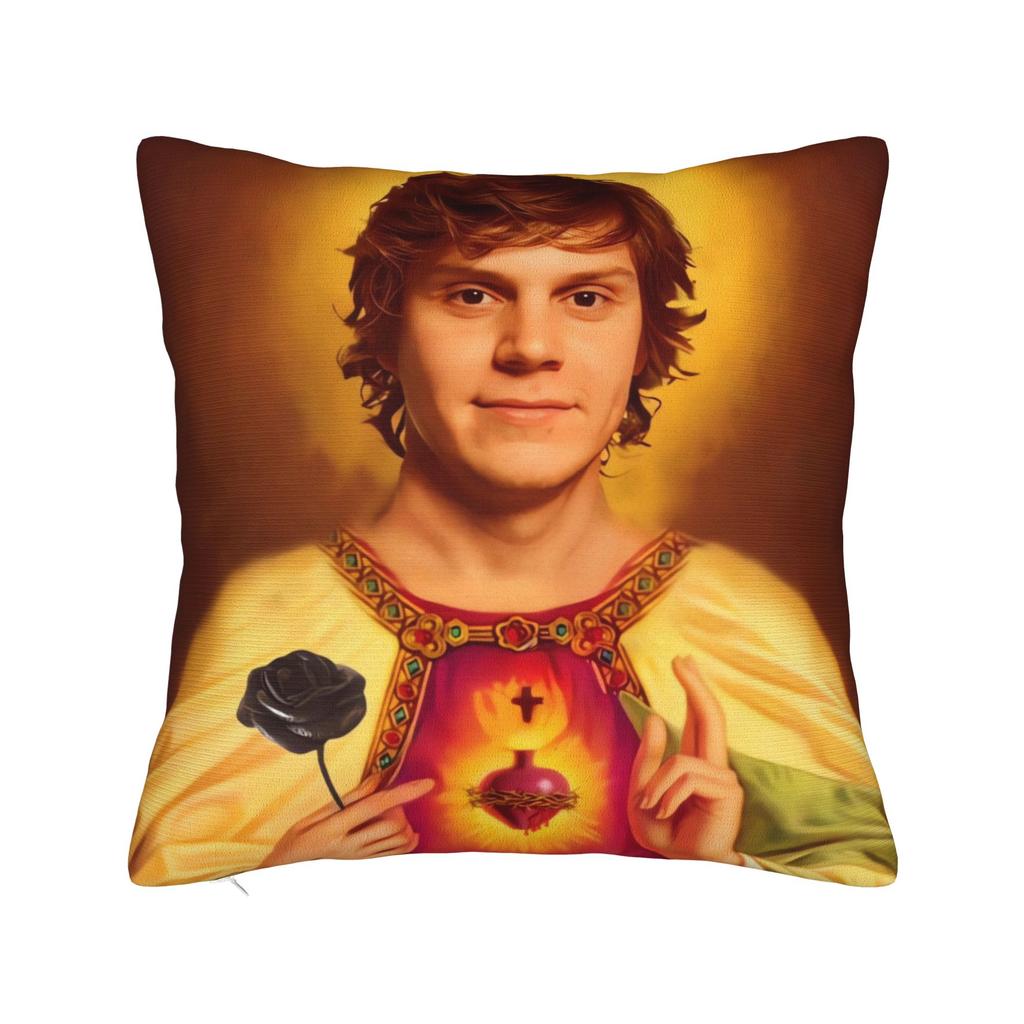 Vintage Evan Peters Black White Group Pillowcases Retro Trendy Pillow Case For Sofa Home Decor Soft Pillow Cover