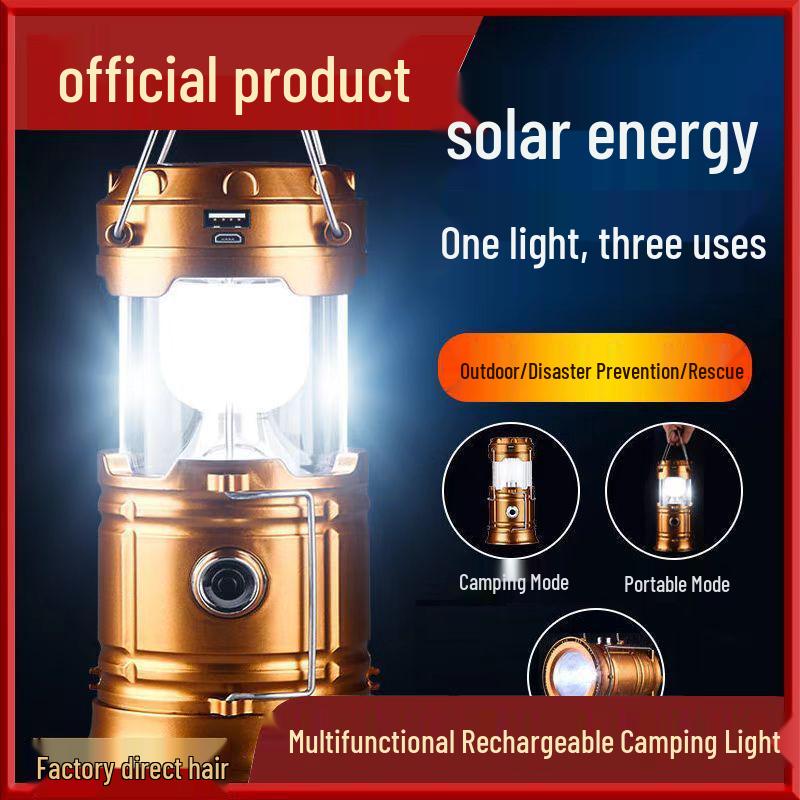 Rechargeable Emergency Lantern with Super Long Battery Life for Home, Camping, and Outdoor Use - Solar Backup & Hanging Light