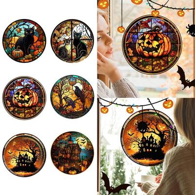 Klebstofffreie Fensteraufkleber Schloss Katze geformte Glasaufkleber Hochwertige Fensterfolien Heimparty