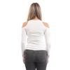 Off White Womens/Ladies Sleek Cut Out Long-Sleeved Top