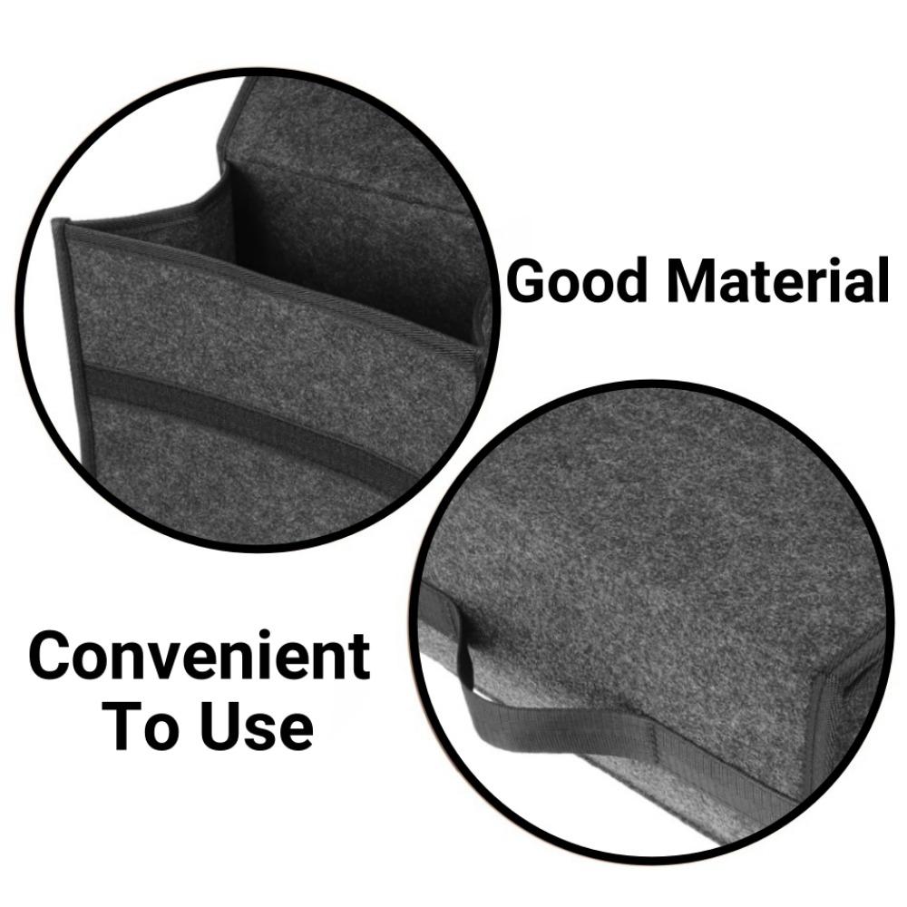 1/2pc Foldable Car Trunk Storage Box Large Capacity Anti Slip Felt Cloth Car Interior Tidy Container Boot Storage Organizer Bag