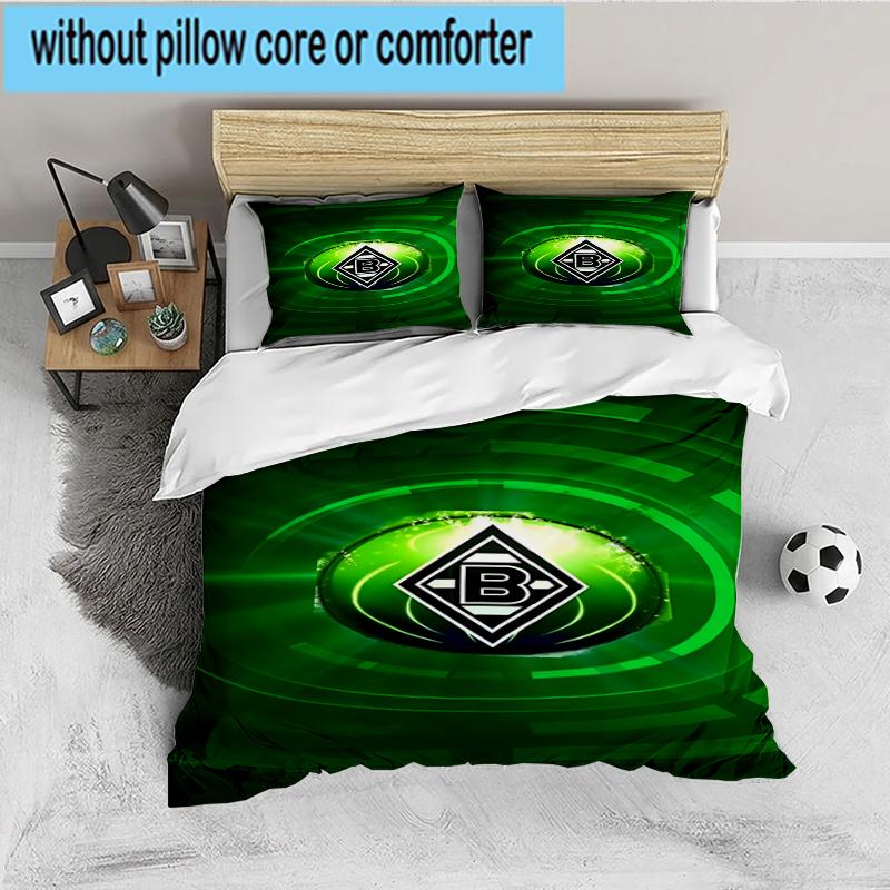 3PCS Monchengladbach Emblem Bedding set,Ideal For1pc Duvet Cover And 2pcs Pillowcases Perfect for Christmas gift,Ideal for Bedroom, Dormitory