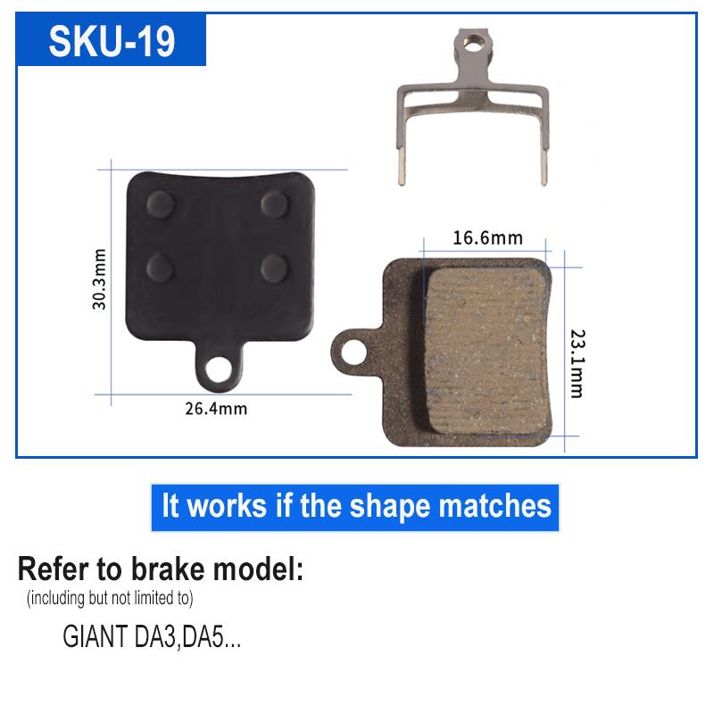 4 par Resin sykkel sykkel skive bremseklosser for SHIMANO SRAM AVID HAYES Magura Formula og scooter sykkel skive bremse