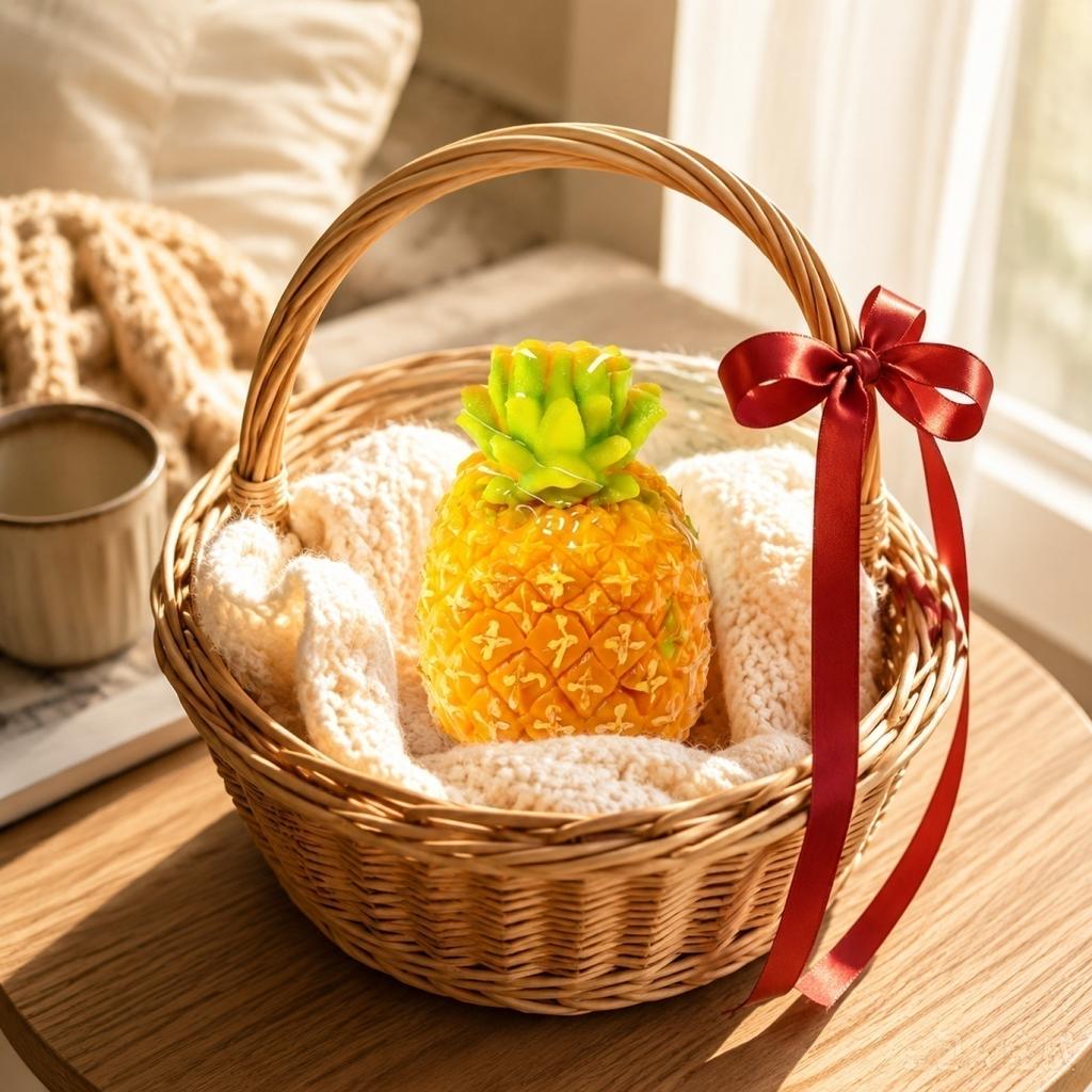 Pineapple Shaped Soft Fabric Sensory Toy Squishy for Stress Relief and Sensory Play Durable Material Safe for All Ages