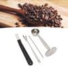 Coffee Tamper Spoon Stirring Spoon Coffee Art Pen Dual  Coffee Tamping Scoop Kit with Cleaning B
