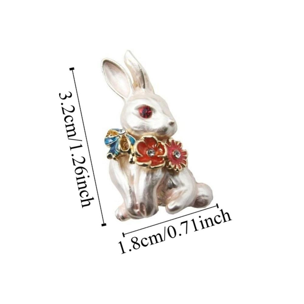 Elegant Animal Brooch Vintage Easter Enamel Pin Fashion Rabbit Brooch  Collection