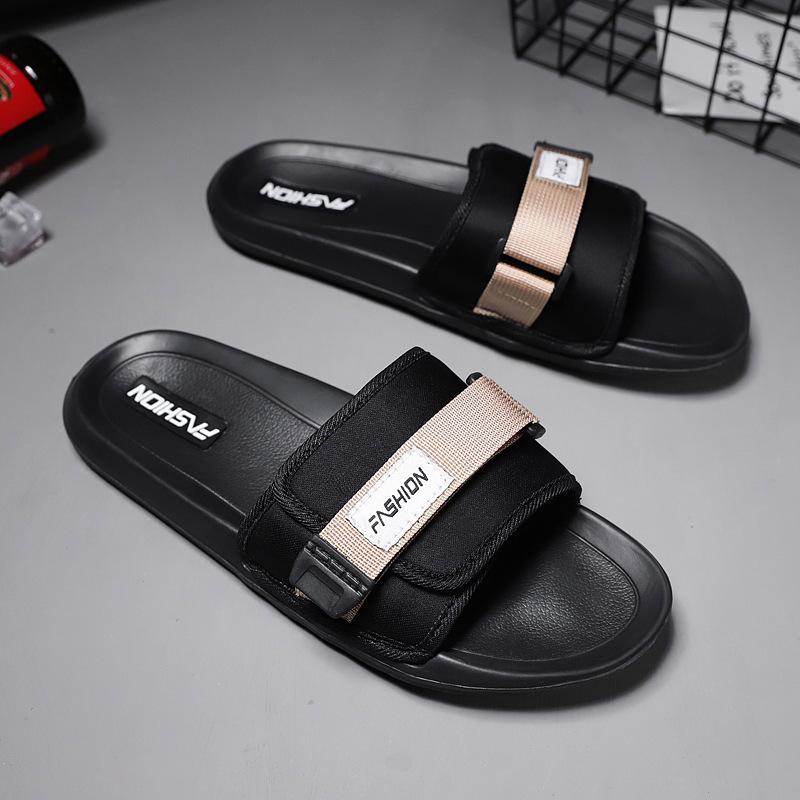 Men's Summer Non-Slip Korean Style Single Strap Beach Slippers