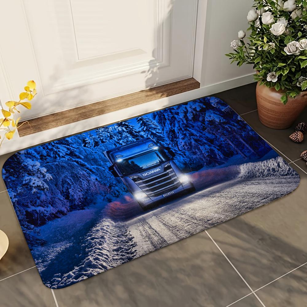 

1pc Top Class Truck S-Scania Bathroom Absorbent Mats Anti-Slip Mats Home Decor Supplies Carpets Home Kitchen Floor Mats 40x60cm