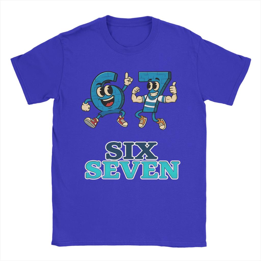 67 Six Seven 67 For Unisex Unisex T Shirt Steal Brainrot Gaming Meme Tees Short Sleeve Round Collar Tshirt 100 Cotton Clothes