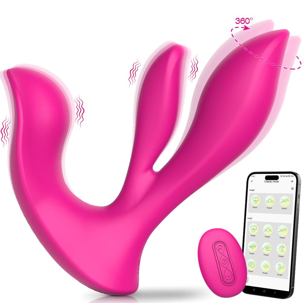 ManopalaMei Dual Stimulator Remote Control Vibrator for G-Spot and Clitoral Pleasure