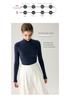 Maglione da donna a collo alto, vestibilità slim, 100% puro cashmere, per Autunno/Inverno