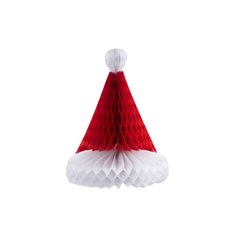 Honeycomb Ball Christmas Hat Christmas Tree Decoration Lantern Paper Flower Pendant