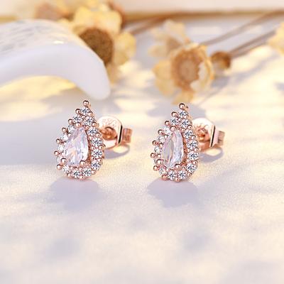 Neue High-End-Ohrringe in Birnenform mit Wassertropfen und vielseitigem Temperament, kleine Ohrringe, exquisite Zirkonohrringe