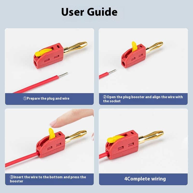 10Pcs 4Mm Banana Plug High Current Quick Connect Gold-Plated Banana Connector 32A Electrical Test