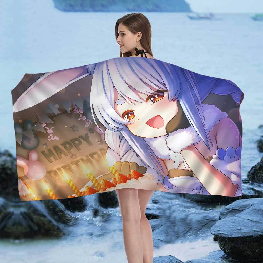 Game H-Hololive Usada P-pekora Microfiber Printed Beach Towel Mountain Climbing Yoga Beach Swimming Running Absorbent Soft Towel