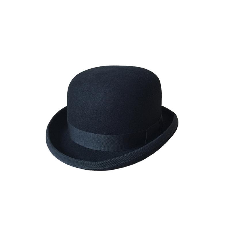 European-American Vintage English Style Gentleman's Top Hat Amazon Hat Autumn and Winter Woolen Jazz Hat