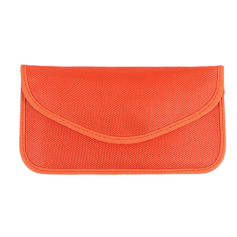 

Car Key Pouch Accessories Faraday Signal Blocking Bag Protec Cell Phone Cover Signal Blocker Case Cage For Keyless Key Radiation помаранчевий