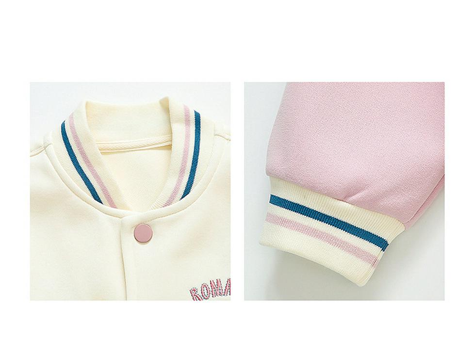 2025 Girls' Trendy Autumn Jacket - Casual Spring & Fall Baseball Style Outerwear