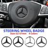 1pcs 52mm 57mm Car Steering Wheel Badge Emblem Sticker For Mercedes Benz W204 W205 W212 W213 W221 W177 W246 GLA GLC CLA A Class