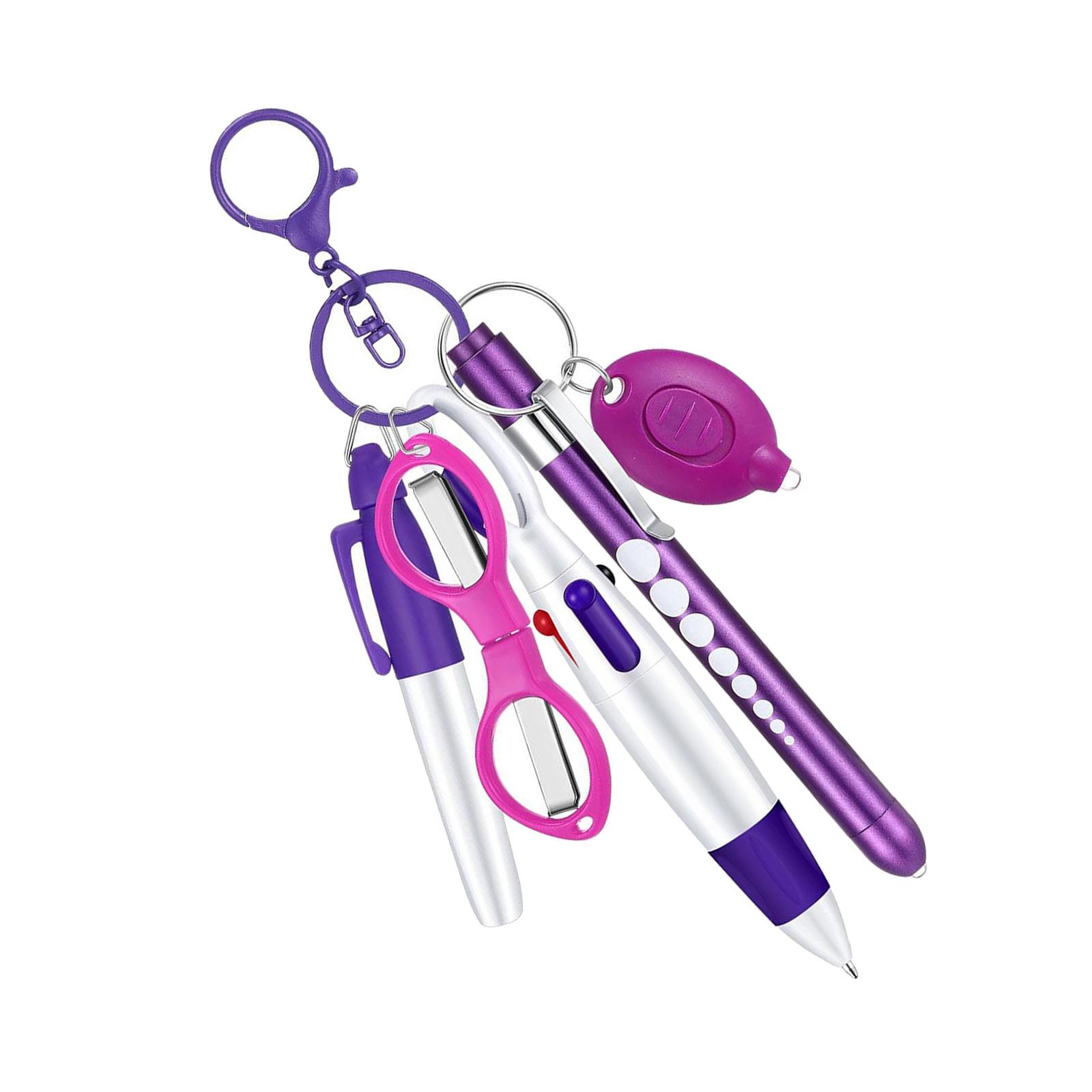 

Практичный и стильный элегантный набор брелоков-ручек для медсестер, портативный аксессуар для медицинских работников и студентов-медиков фиолетовый