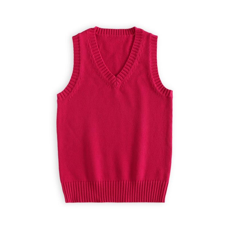 Autumn Winter V-neck Women Pullover Knitted Sweater Vest Solid Color Fashion Loose Casual Sleeveless Simple Office Tops Elegant Women Clothing