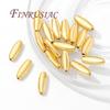 5mm*13mm Reiskornförmige Perlen 18K Gold Plated Perlen Abstandshalter, Armband Zubehör, DIY Schmuckherstellung Zubehör, Metallperlen