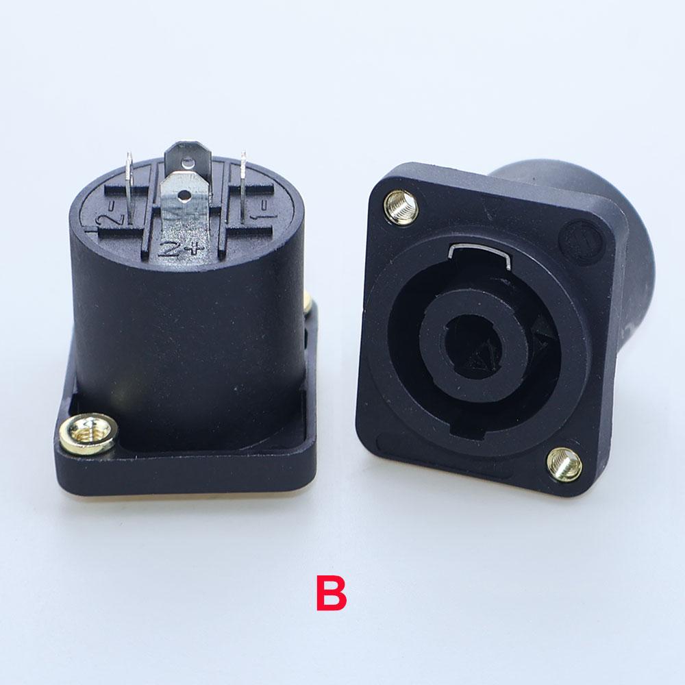 4 Pin Speakon Panel Mount Board Female Jack Socket Connector XLR Audio Cable Wire Adapter Nut Loudspeaker Amplifier ConverterGood Product
