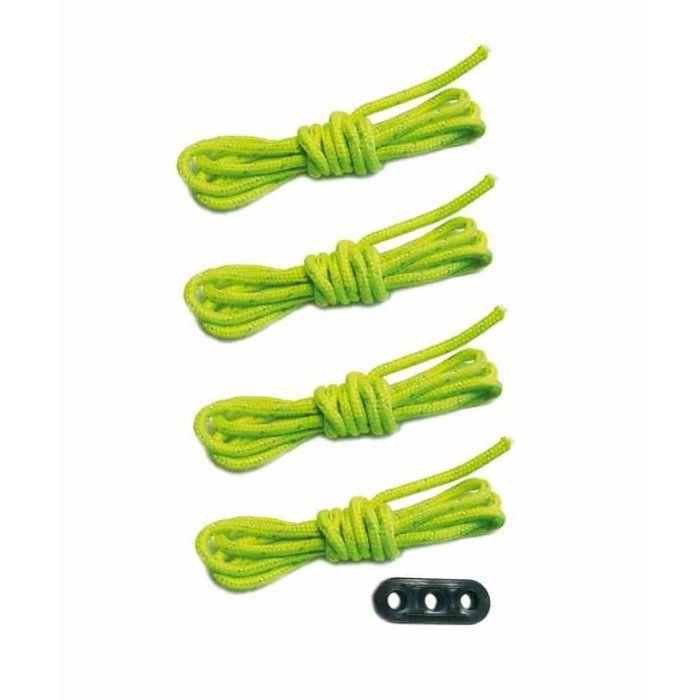 Kit de 4 Cordes de Tente 3m, Réfléchissantes avec Tendeurs
