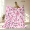 Plumeria Throw Soft Flannel AC Blanket Lightweight Summer Nap Throw Cozy  Blanket for Sofa Bed Travel Home