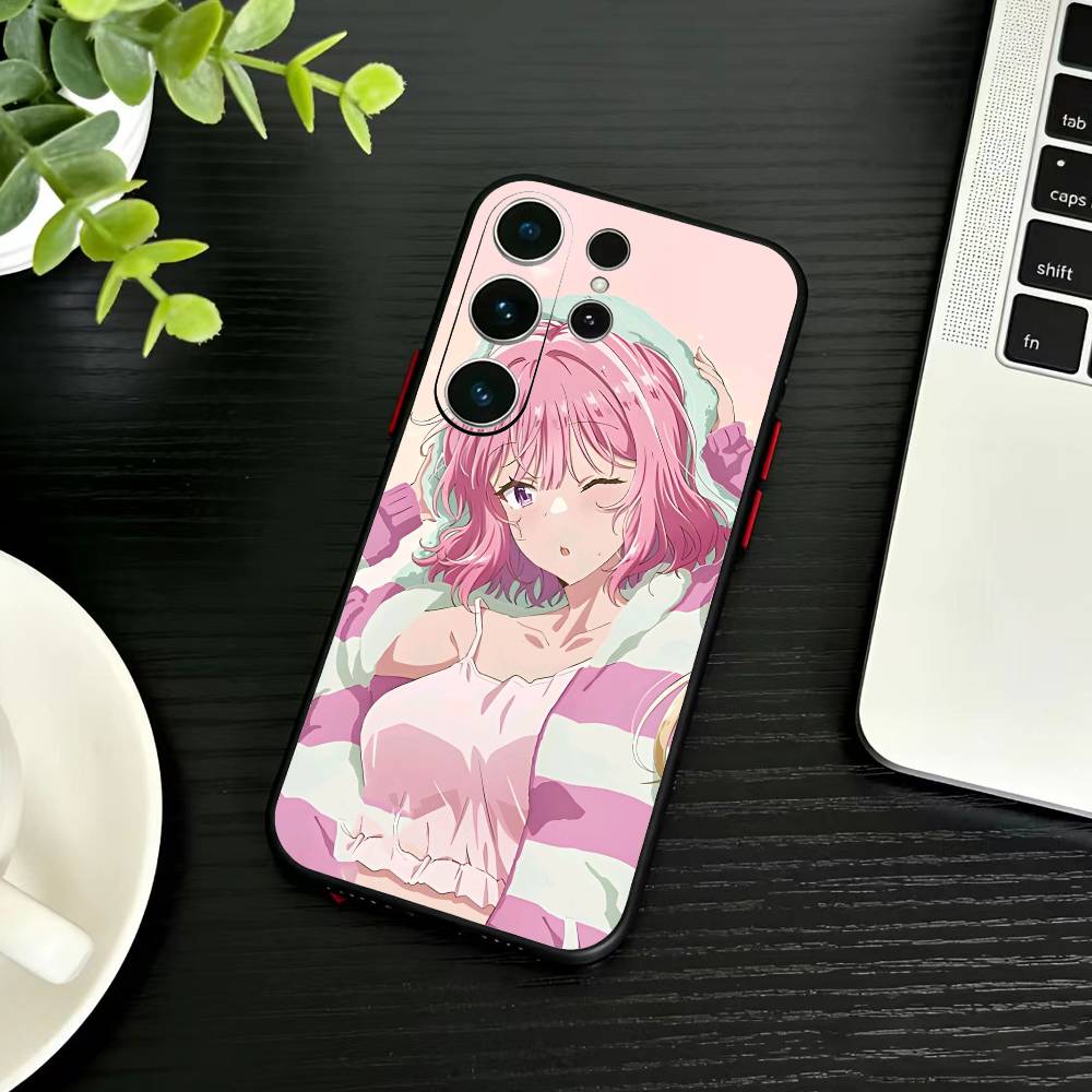 D-Watanare Anime Phone Case For Samsung S26,S25,S24,S23,S22,S21,S20,Ultra,Plus,FE Black Soft Cover