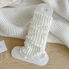 Zhuji Knit Lolita Leg Warmers: Pure Color Long Calf Socks for Autumn/Winter