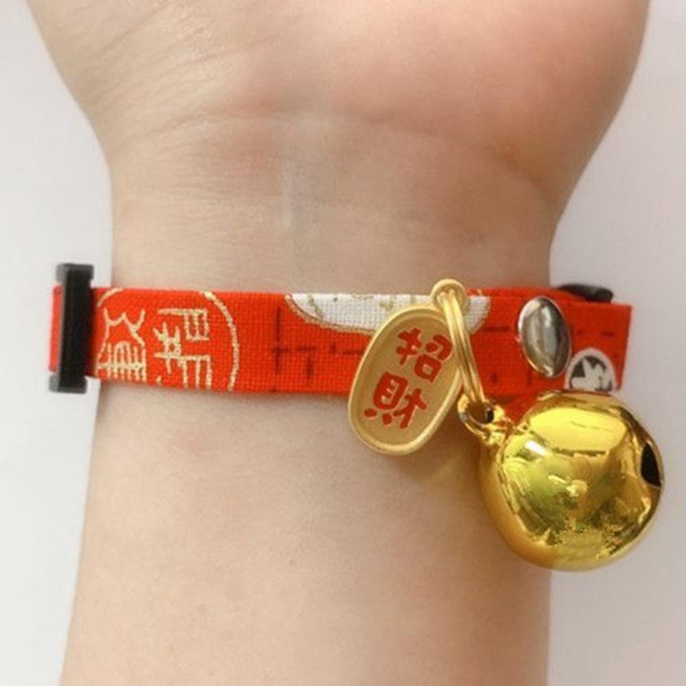 Pet cat bell red collar cat small dog than bear teddy kitten universal fortune festive adjustable