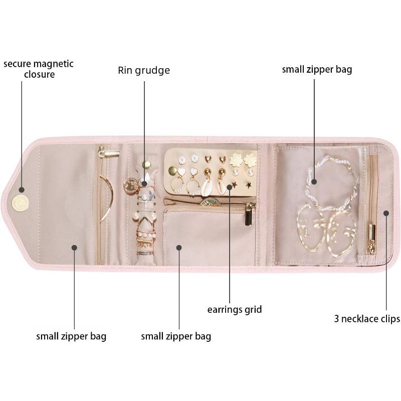 Faltbare Wasserdichte Reise Schmuck- und Kosmetiktasche
