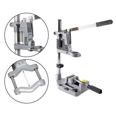 Adjustable Drill Press Stand with Aluminum Base for Hand Drill Fits 43mm Diameter Tools High Precision and Stability