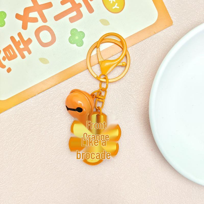 Motivational Acrylic Keychain with Bell Charm - Cute DIY Bag Accessory & Gift