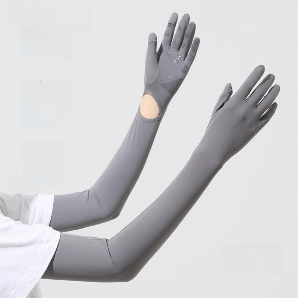Breathable UV Protection Sun Protection Gloves Long Gloves Touchscreen Ice Silk Sleeve Ice Silk Bicycle Gloves Driving